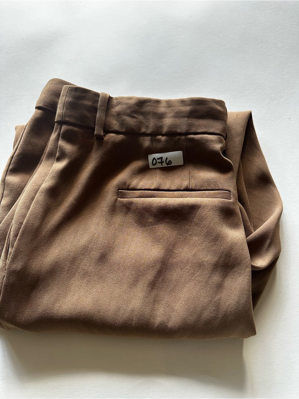 Babaton Aritzia Brown Straight Leg Trousers Sz 12 - Picture 8 of 8